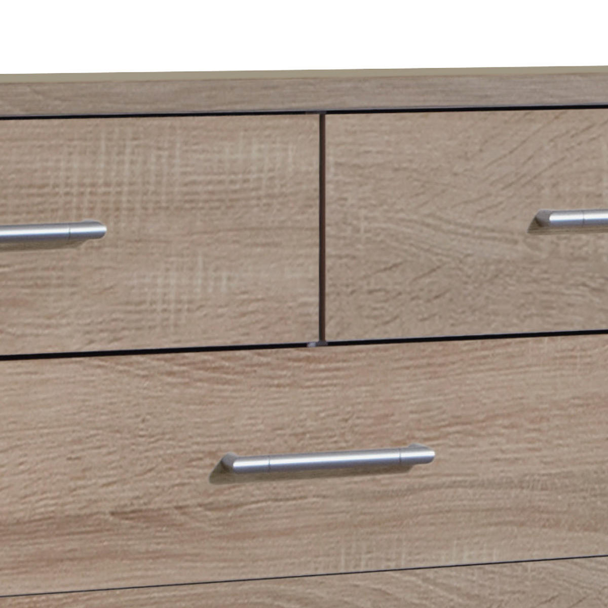 BYRÅ 91/106/40 cm  - aluminiumfärg/ekfärgad, Klassisk, trämaterial/plast (91/106/40cm) - MID.YOU