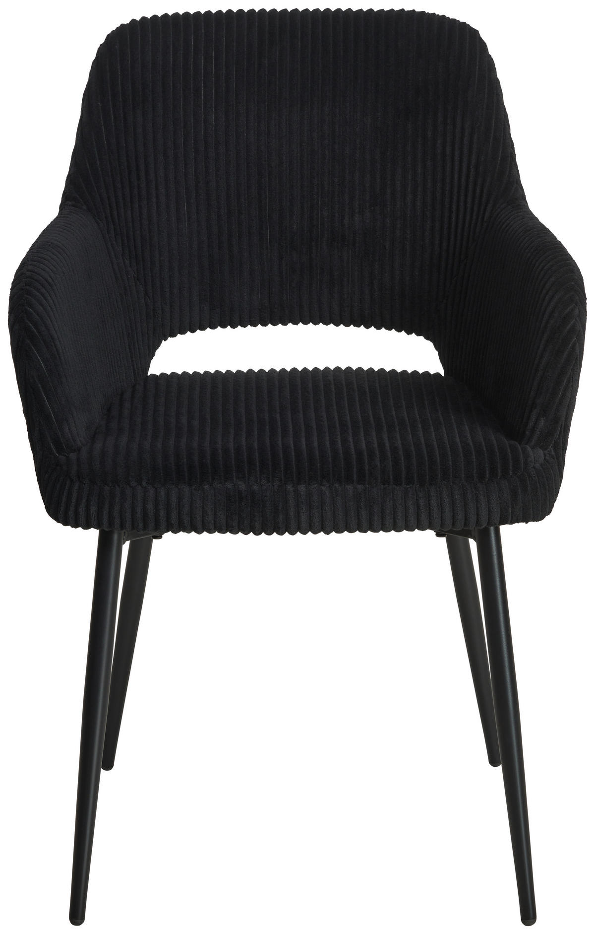 ARMLEHNSTUHL  in Eisen Cord  - Schwarz, KONVENTIONELL, Holz/Textil (57/83.5/63cm) - MID.YOU