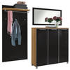 GARDEROBE 3-teilig  in 215/195/37 cm  - Eichefarben/Anthrazit, Design, Glas/Holz (215/195/37cm)