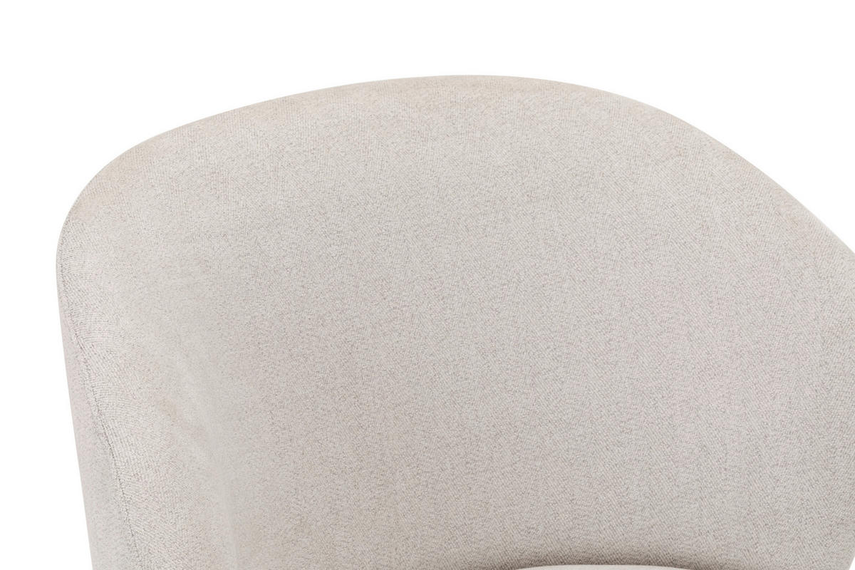 SESSEL in Webstoff Creme  - Walnussfarben/Creme, Design, Holz/Textil (66/78/69cm) - MID.YOU