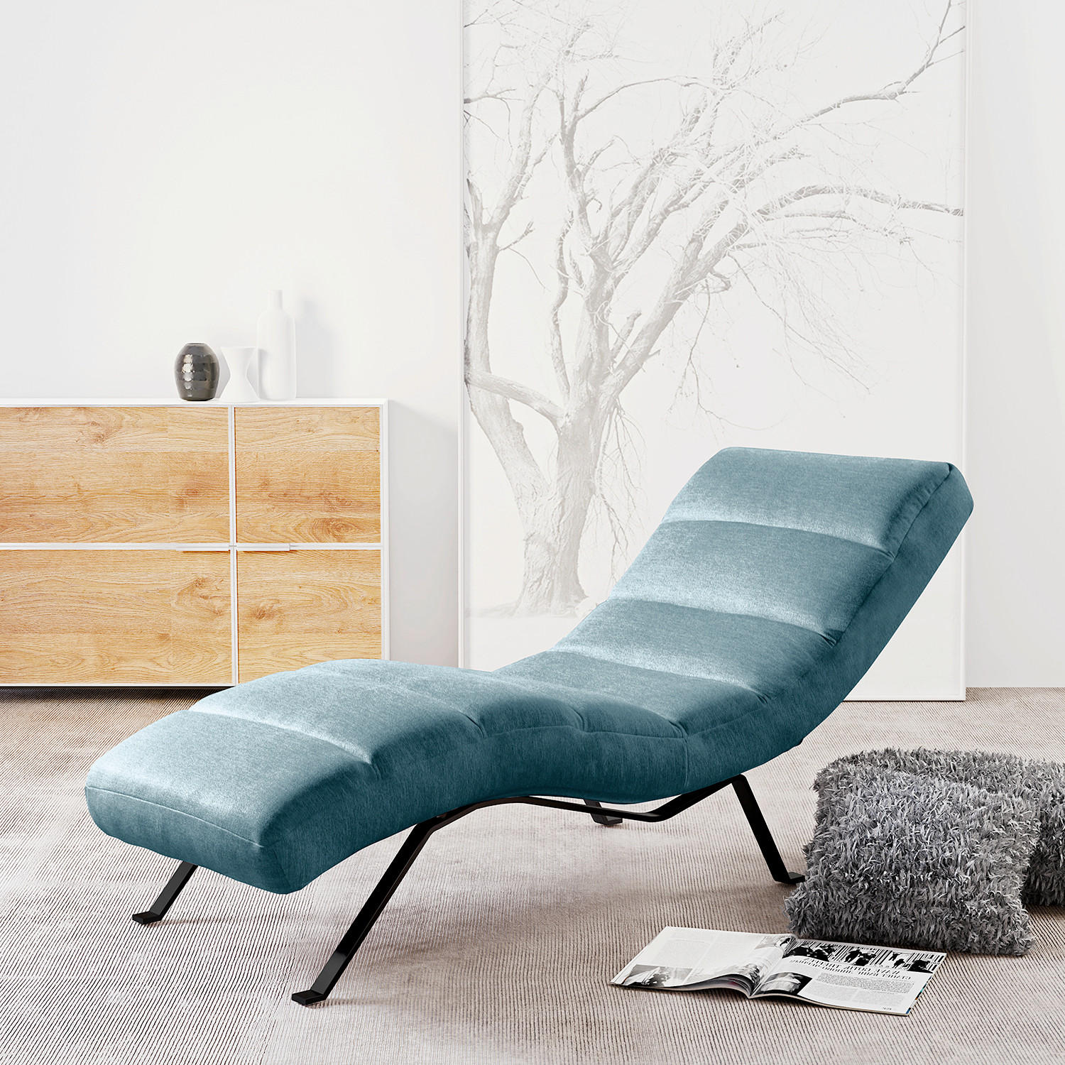 Livetastic Relaxliege Swing Blau 65x65x171 cm
