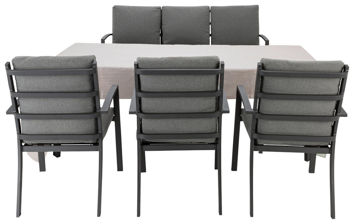 ZÁHRADNÝ STÔL, kov, plast, 210/98/74 cm - svetlosivá/antracitová, Konventionell, kov/plast (210/98/74cm) - Ambia Garden