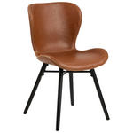 STUHL  in Lederlook Textil  - Creme/Schwarz, LIFESTYLE, Holz/Textil (47/82,5/56cm) - Ambia Home
