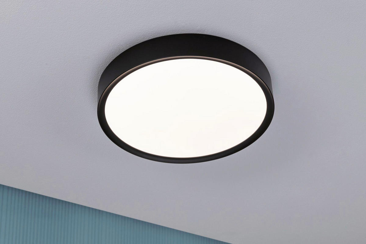 LED-DECKENLEUCHTE Tega 33,4/6,5 cm   - Schwarz, Basics, Kunststoff (33,4/6,5cm) - Paulmann