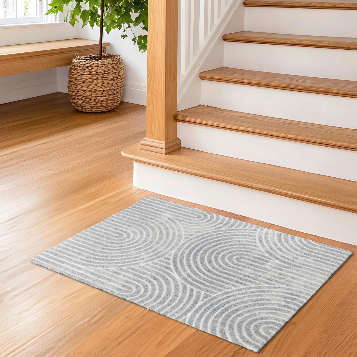 FUßMATTE  50/70 cm  Grau  - Grau, Basics, Kunststoff/Textil (50/70cm) - Astra