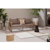 LOUNGESOFA  - Beige/Schwarz, MODERN, Holz/Metall (190/73/76cm) - Ambia Garden