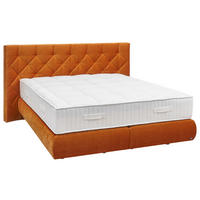 BOXSPRINGBETT 180/200 cm  Rostfarben  - Rostfarben/Schwarz, Design, Kunststoff/Textil (180/200cm) - Dieter Knoll