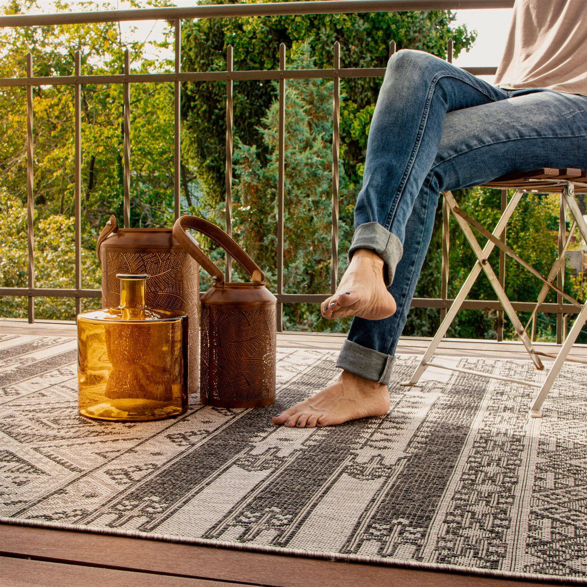 FLACHWEBETEPPICH 120/170 cm Grau  - Grau, Basics, Textil (120/170cm) - Kayoom