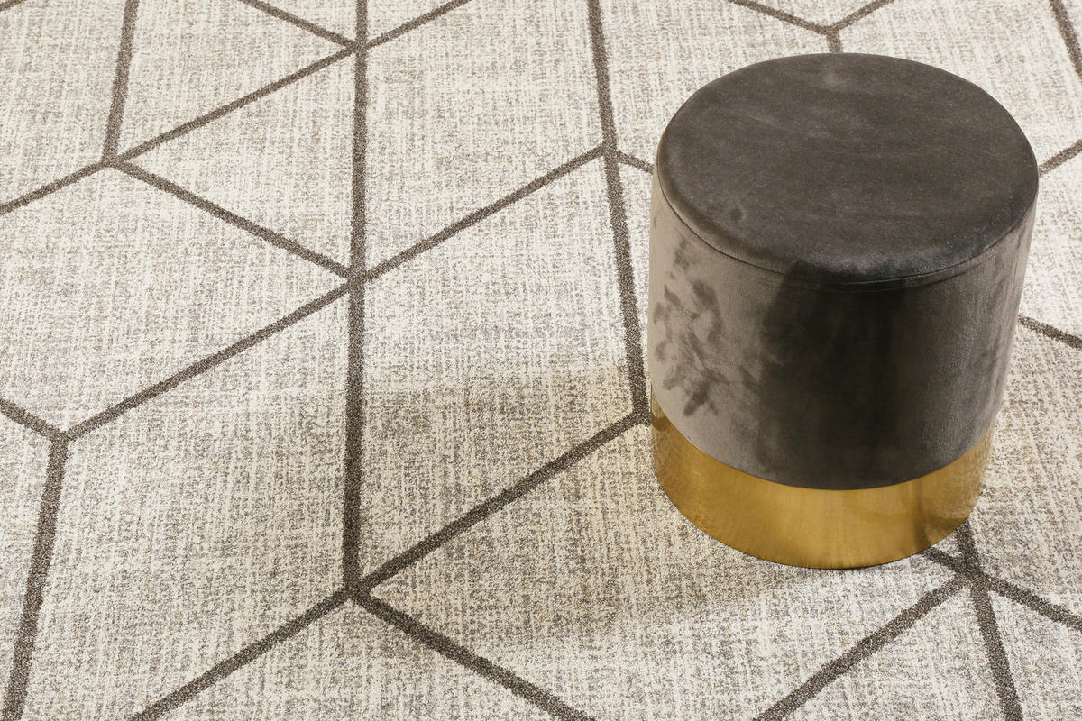 WEBTEPPICH 160/225 cm Bossa Lounge Taupe, Beige  - Taupe/Beige, Design, Textil (160/225cm) - Novel
