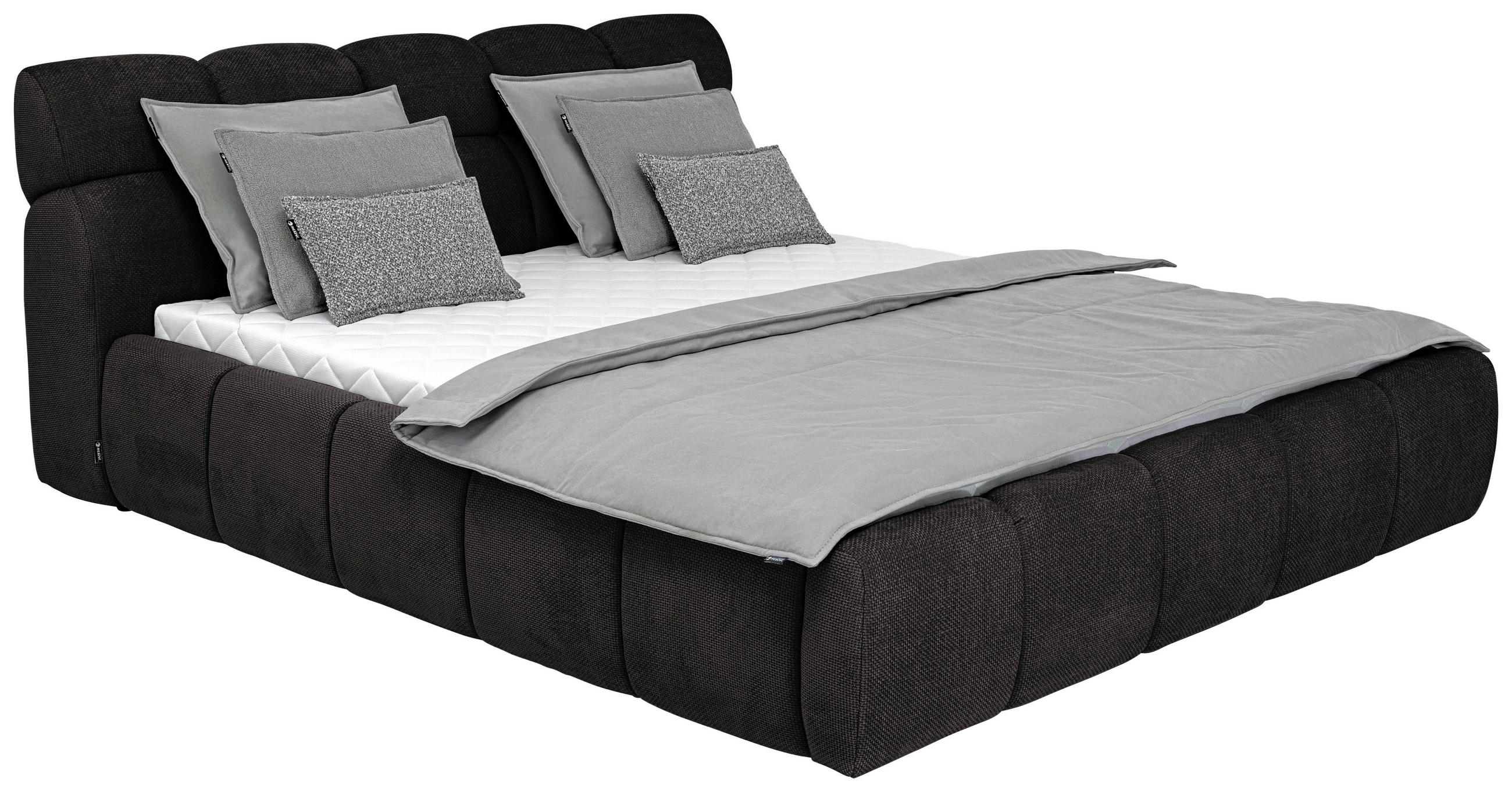 POLSTERBETT Schwarz 180/200 cm  - Schwarz, Design, Kunststoff/Textil (180/200cm) - Esposa