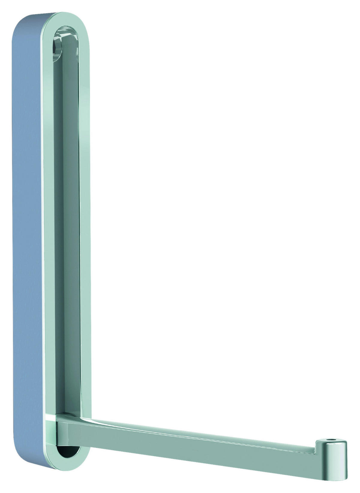 WANDHAKEN  in Blau, Chromfarben  - Blau/Chromfarben, Design, Kunststoff/Metall (2,1/16/2,1-15,6cm)