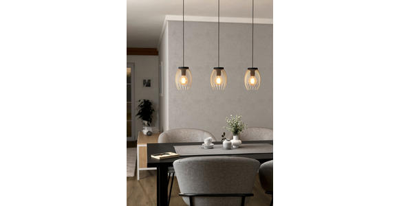 HÄNGELEUCHTE 77/16/110 cm  - Schwarz, Basics, Kunststoff/Metall (77/16/110cm) - Novel