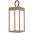 AKKU-TISCHLEUCHTE Miami 15/15/30 cm  - Sandfarben, KONVENTIONELL, Kunststoff/Metall (15/15/30cm) - Dieter Knoll
