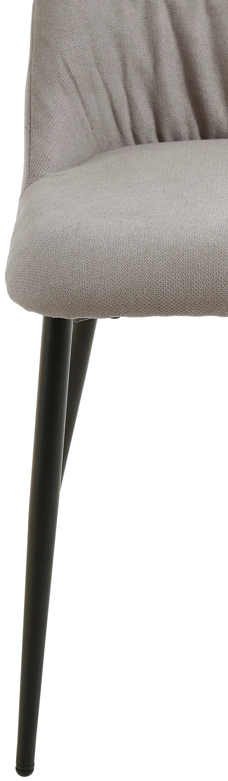 STUHL Leinenoptik Braun, Schwarz  - Schwarz/Braun, Design, Textil/Metall (46,5/86,5/58cm) - Ti'me