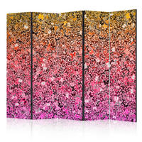 PARAVENT mit 5  Flügel - Pink/Gelb, Basics, Holz/Textil (225/172/3cm) - artgeist