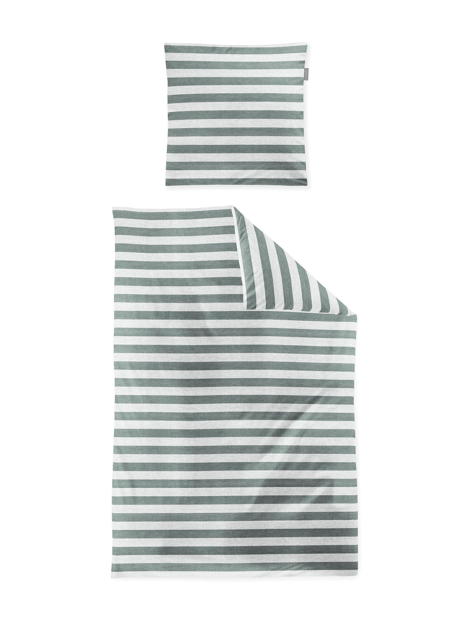 BETTWÄSCHE Makosatin 140/200 cm  - Salbeigrün, KONVENTIONELL, Textil (140/200cm) - Irisette
