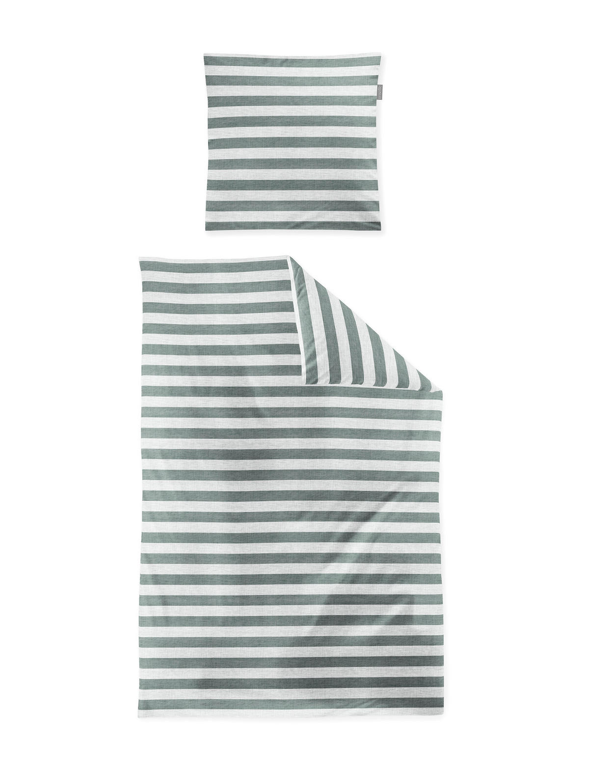 BETTWÄSCHE Makosatin 140/200 cm  - Salbeigrün, KONVENTIONELL, Textil (140/200cm) - Irisette