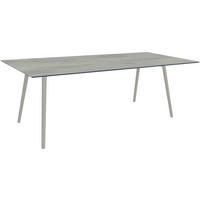 GARTENTISCH Kunststoff Grau rechteckig  - Graphitfarben/Grau, MODERN, Kunststoff/Metall (220/100/75cm) - Stern