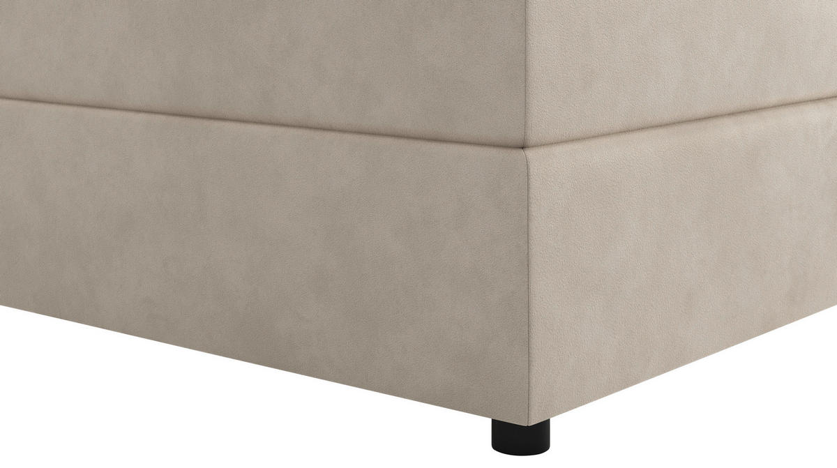 BOXSPRINGBETT 140/200 cm  in Beige  - Beige/Schwarz, Holzwerkstoff/Textil (140/200cm) - MID.YOU