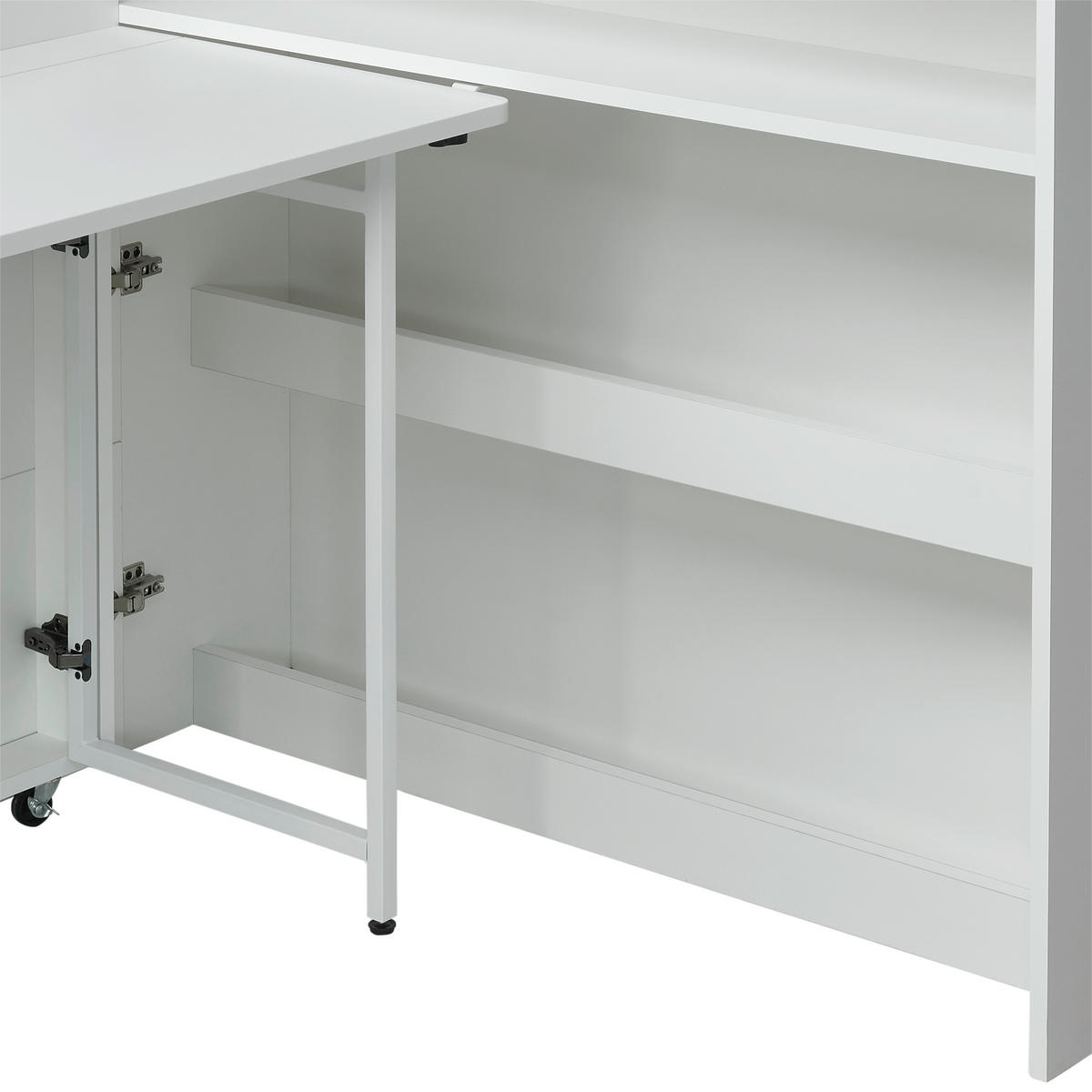 SCHREIBTISCH  Weiß  - Weiß, MODERN, Holzwerkstoff/Metall (115/100/30cm) - MID.YOU