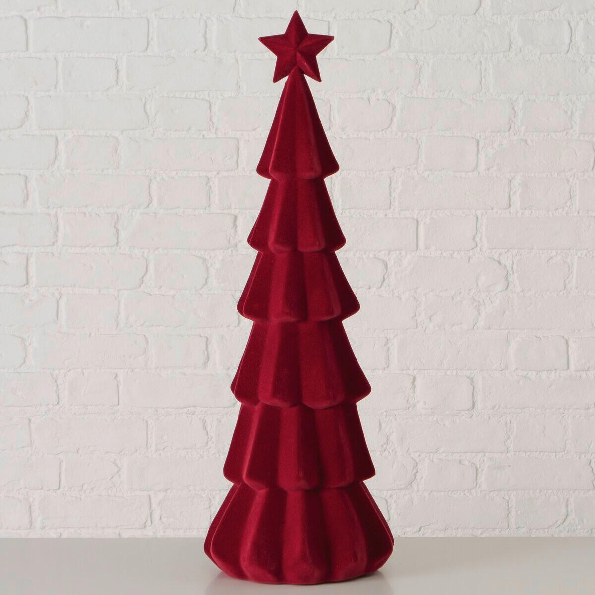 DEKOR KARÁCSONYFA - piros, Basics, műanyag (27/77cm)
