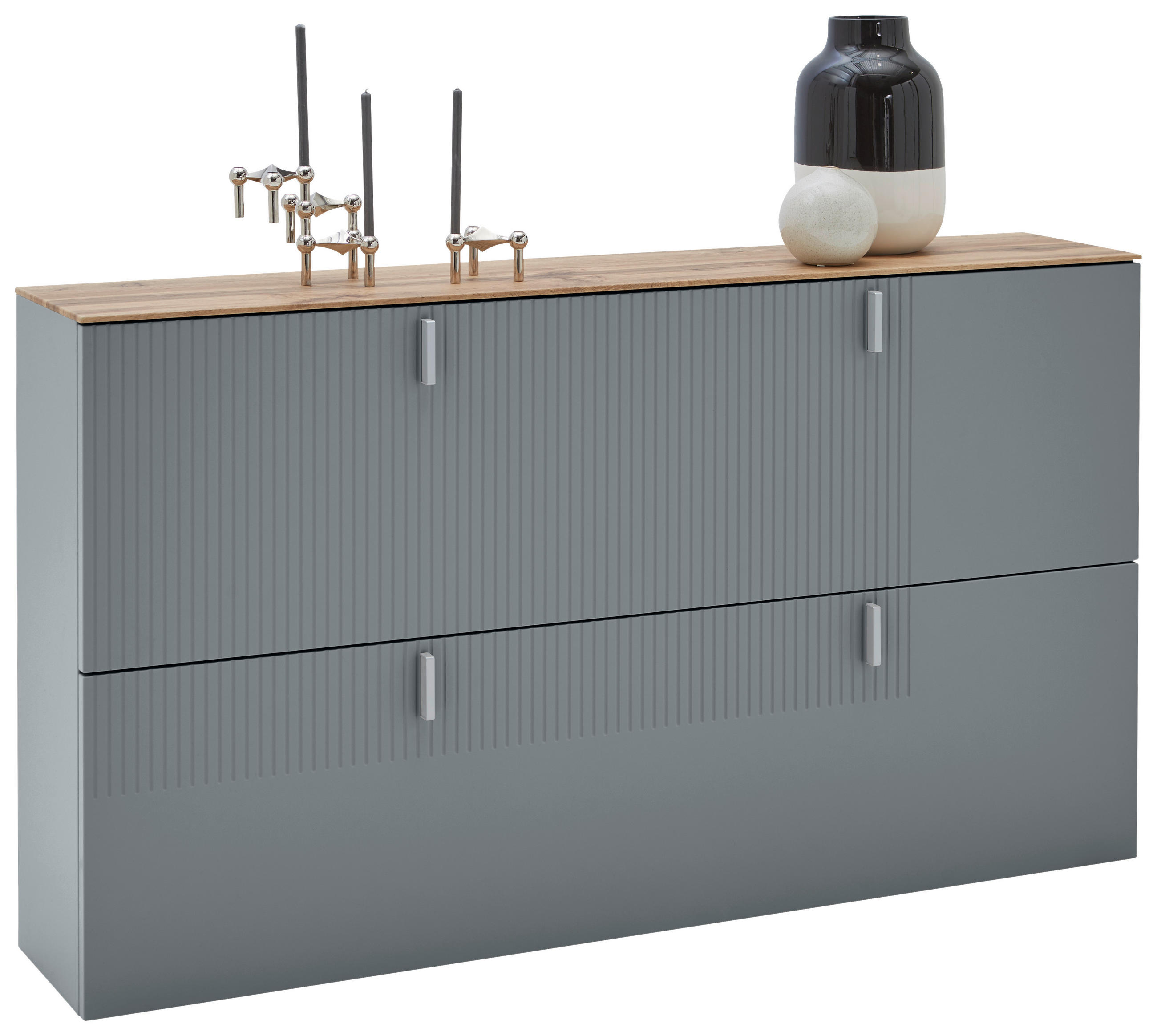 SCHUHKIPPER in 140/79/28 cm - Eichefarben/Alufarben, Design, Holz/Holzwerkstoff (140/79/28cm) - Dieter Knoll