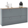 SCHUHKIPPER  in 140/79/28 cm  - Eichefarben/Alufarben, Design, Holz/Holzwerkstoff (140/79/28cm) - Dieter Knoll