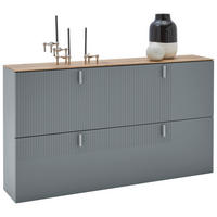 SCHUHKIPPER  in 140/79/28 cm  - Eichefarben/Alufarben, Design, Holz/Holzwerkstoff (140/79/28cm) - Dieter Knoll