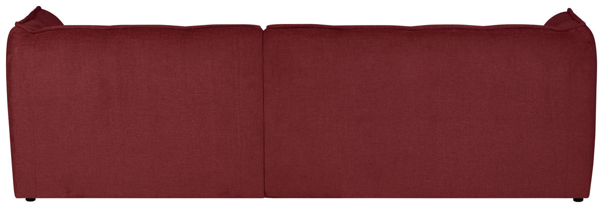 ECKSOFA LIVOLI in Chenille Bordeaux  246/160 cm  - Bordeaux/Schwarz, Design, Textil (246/160cm) - MID.YOU