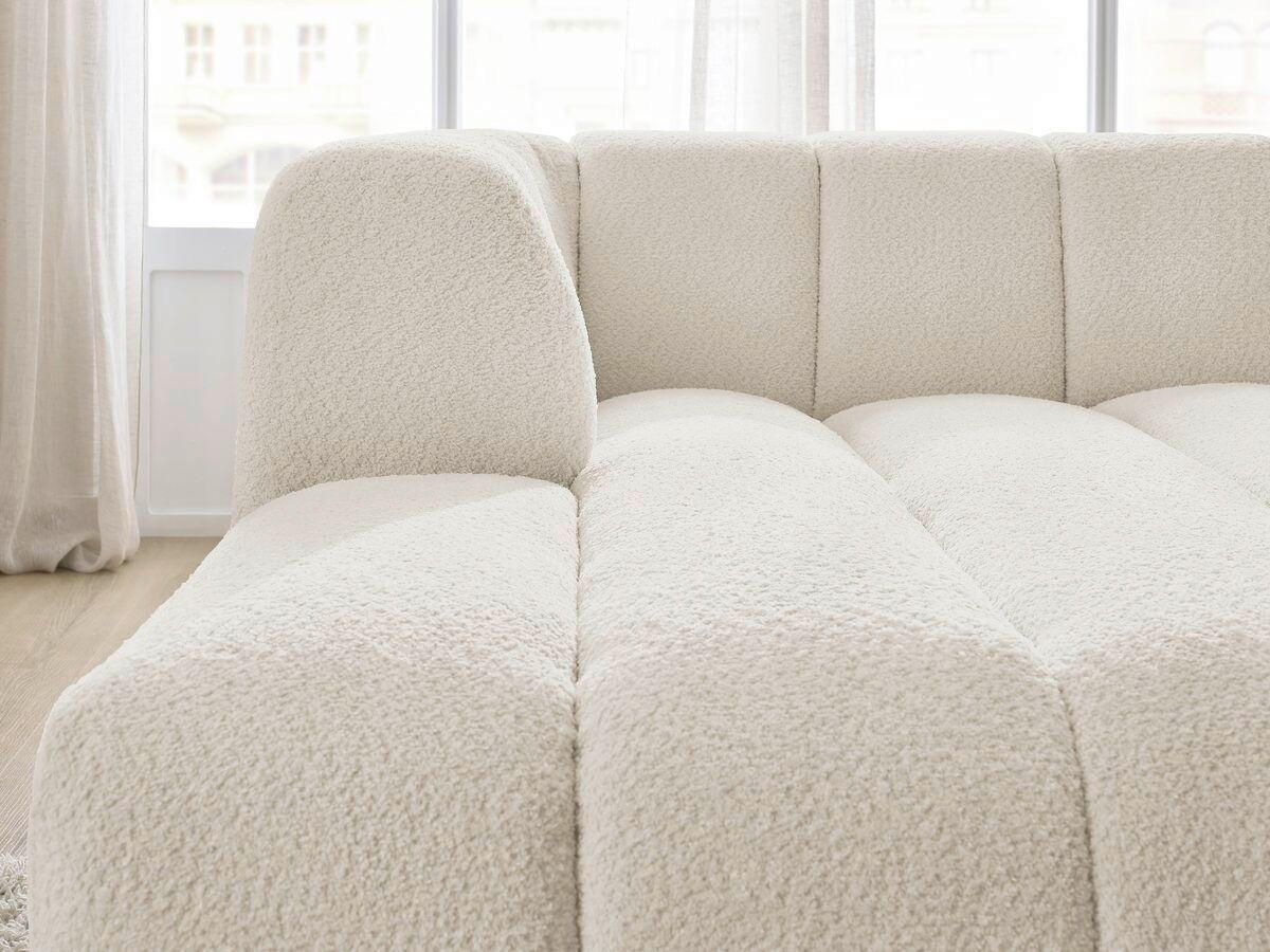 SOFAELEMENT ANNECY Bouclé Beige  - Beige/Schwarz, MODERN, Kunststoff/Textil (120/72/170cm)