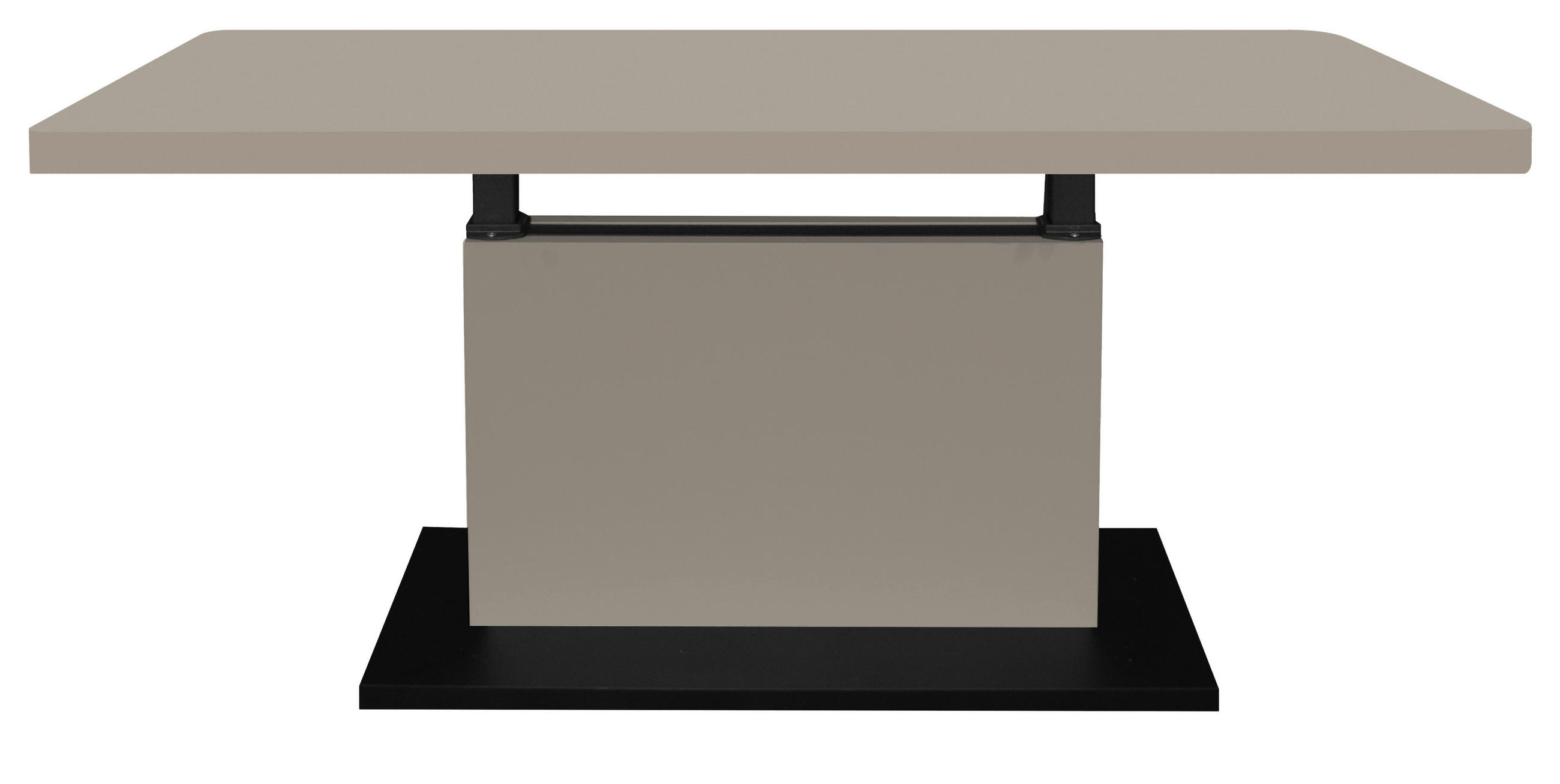 COUCHTISCH in Metall, Holzwerkstoff 120/70/49-68 cm  - Kaschmir/Schwarz, Design, Holzwerkstoff/Kunststoff (120/70/49-68cm) - Stylife