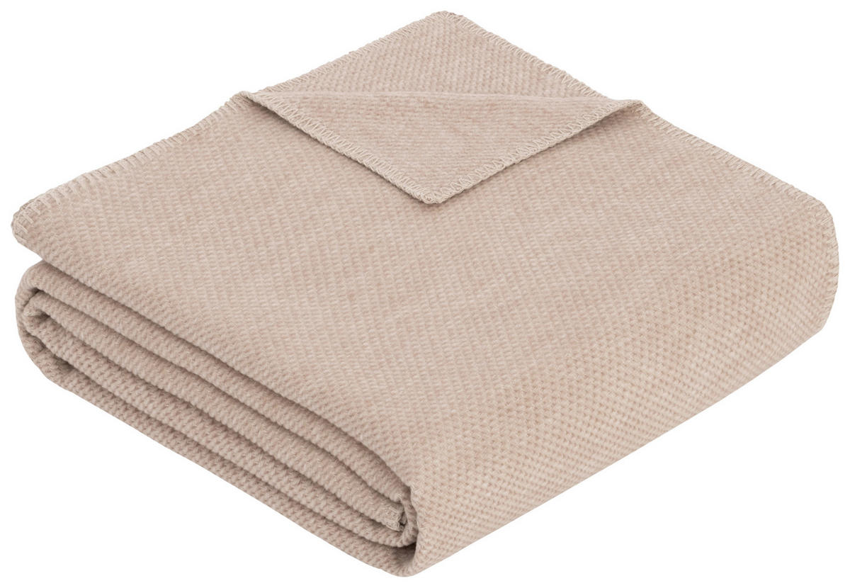 PLÉD 140/200 cm  - bézs, Konventionell, textil (140/200cm) - Bio:Vio