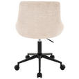 JUGENDDREHSTUHL  in Samt Schwarz, Beige  - Beige/Schwarz, KONVENTIONELL, Kunststoff/Textil (55/78-90/56cm) - Carryhome