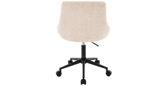 JUGENDDREHSTUHL in Samt Schwarz, Beige - Beige/Schwarz, KONVENTIONELL, Kunststoff/Textil (55/78-90/56cm) - Carryhome