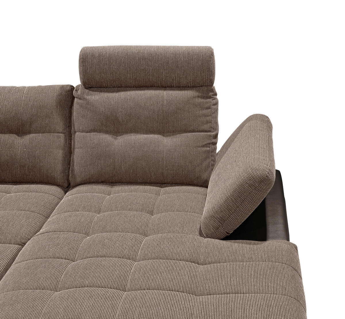 WOHNLANDSCHAFT Dunkelbraun, Hellbraun Webstoff  - Hellbraun/Dunkelbraun, MODERN, Textil (218/324/170cm) - MID.YOU