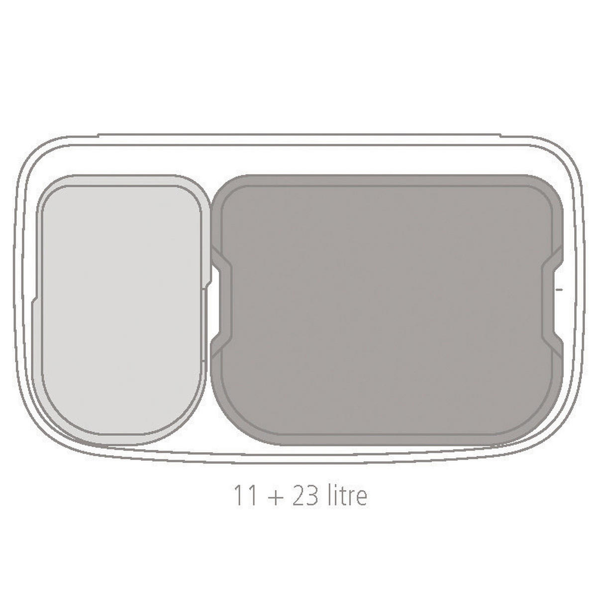 ODPADKOVÝ KÔŠ  34 l - biela, Design, kov/plast (54/68/31,5cm) - Brabantia