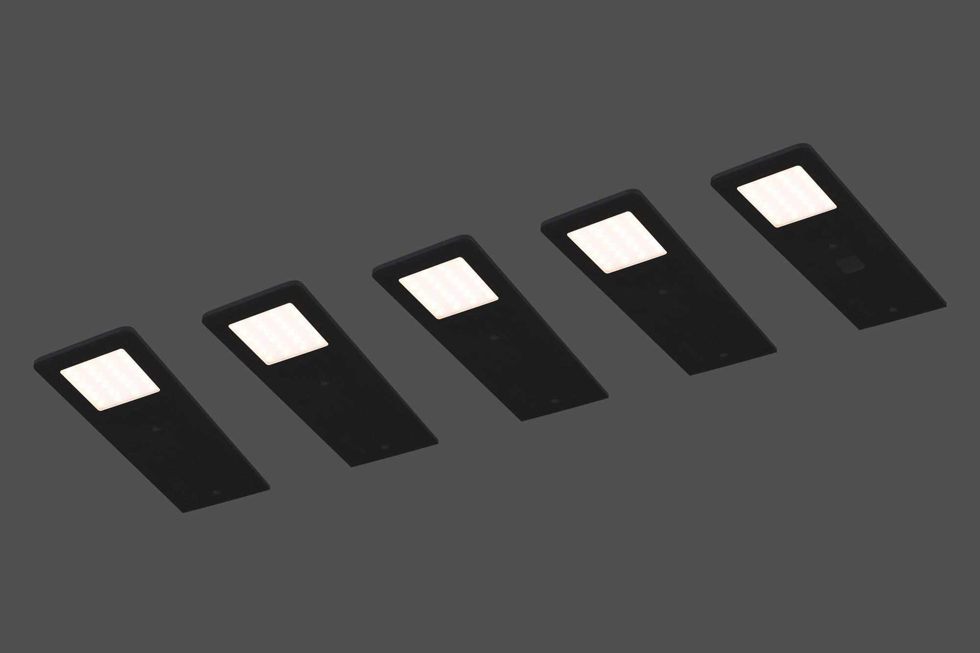 UNTERBAULEUCHTEN-SET 7/0,4/19 cm   - Schwarz, Basics, Metall (7/0,4/19cm)