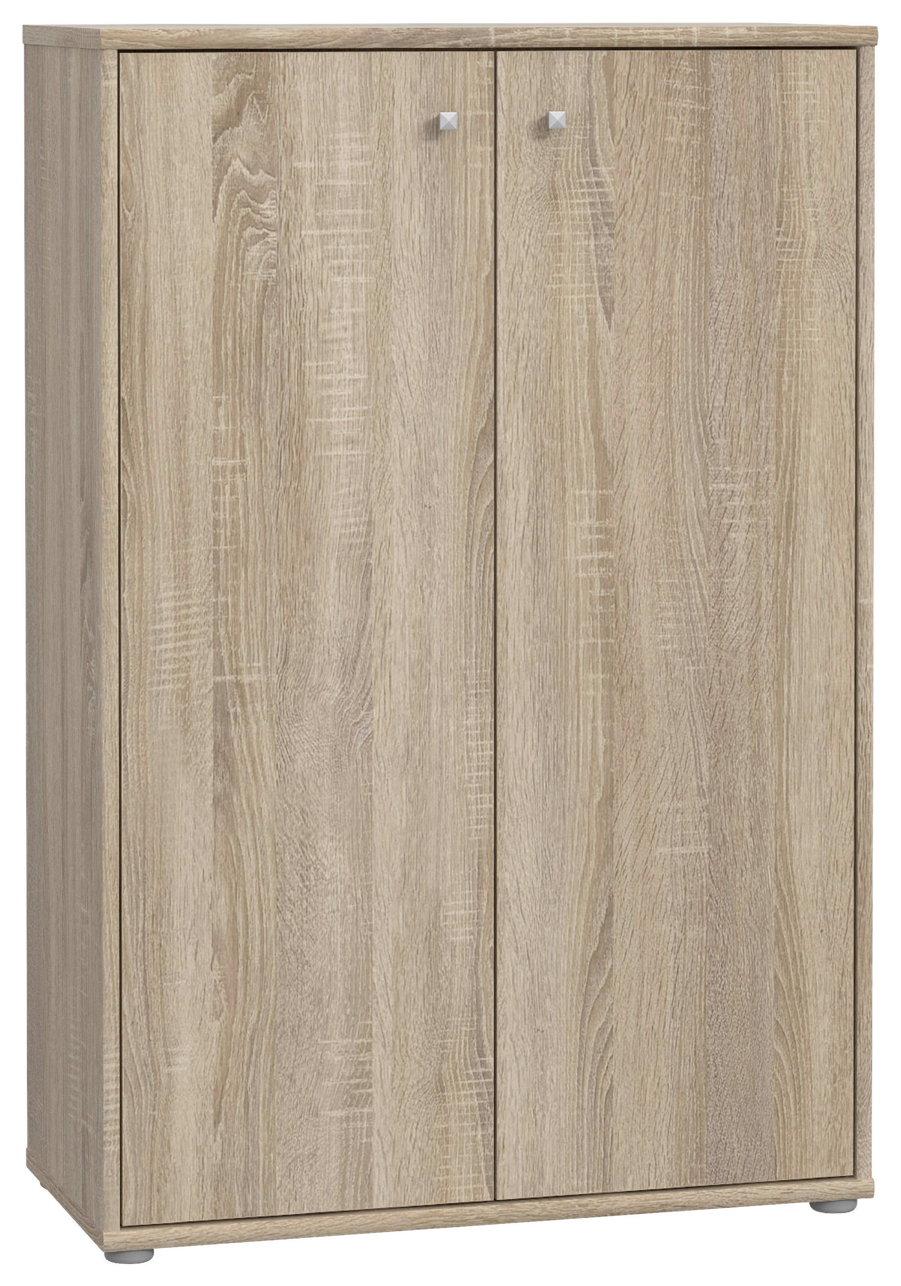 KOMMODE Sonoma Eiche - Alufarben/Sonoma Eiche, Design, Holzwerkstoff/Kunststoff (73,7/111,1/34,8cm)