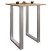 BARBORD i metall, trämaterial  80/102/50 cm  - silver/silvereksfärgad, Klassisk, metall/trämaterial (80/102/50cm)