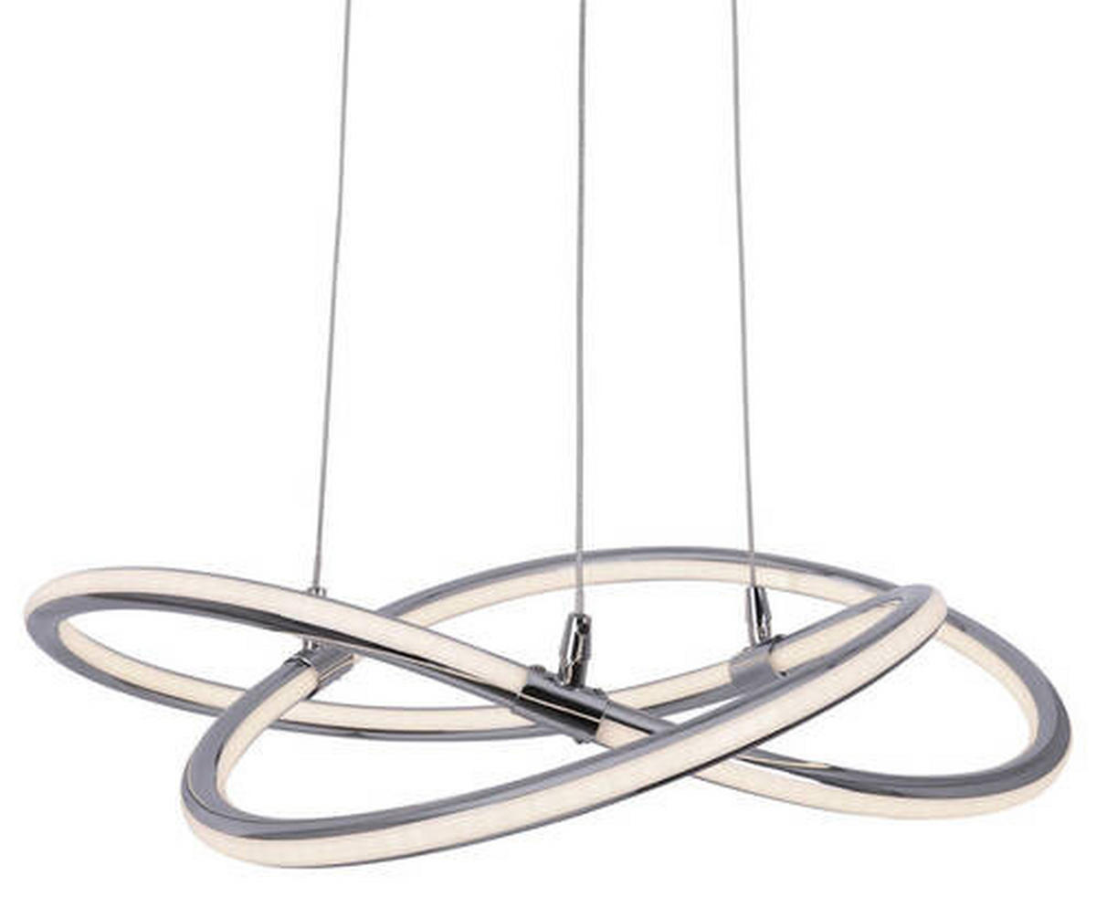 LED-HÄNGELEUCHTE 45/120 cm   - Chromfarben, Design, Kunststoff/Metall (45/120cm) - Näve