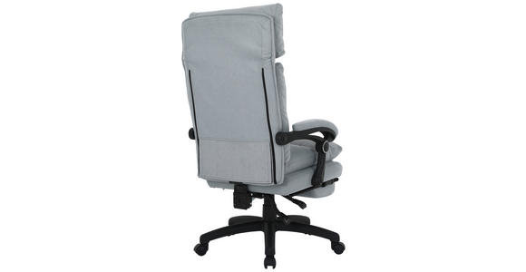 CHEFSESSEL in Mikrofaser Hellgrau - Hellgrau/Schwarz, MODERN, Kunststoff/Textil (63,5/114-122/70cm) - Venda