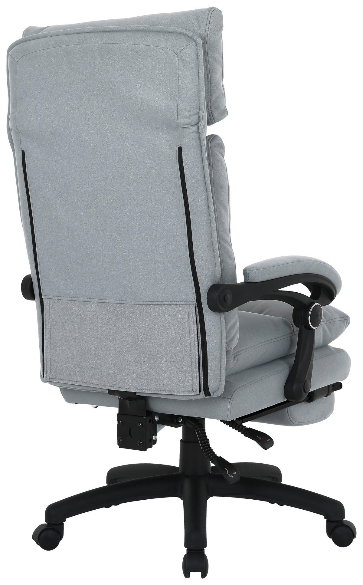 SCAUN DIRECTORIAL  in microfibră gri deschis  - gri deschis/negru, Modern, plastic/metal (63,5/114-122/70cm) - Venda