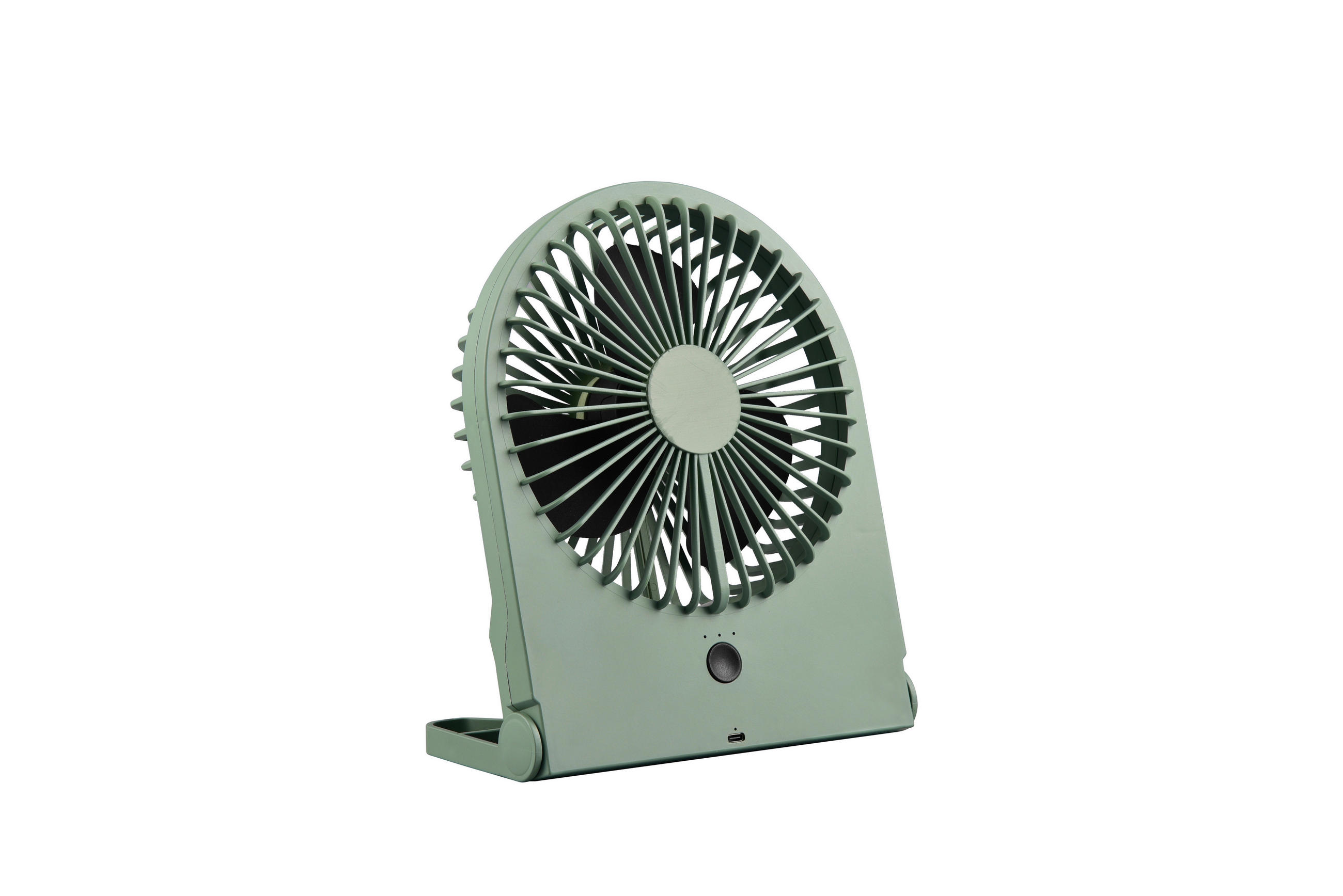 TISCHVENTILATOR - Grün, KONVENTIONELL, Kunststoff (19/10,5/23cm)