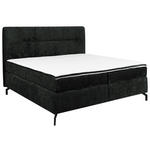 BOXSPRINGBETT 160/200 cm,  in Schwarz, Topper, H2 + H2 = mittel  - Schwarz, Design, Textil/Metall (160/200cm) - Esposa