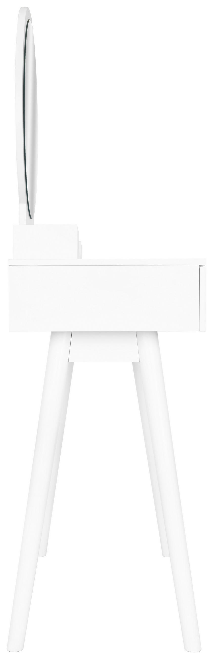 SCHMINKTISCH80/40/139 cm, Weiss  - Weiss, Trend, Glas/Holz (80/40/139cm) - Carryhome