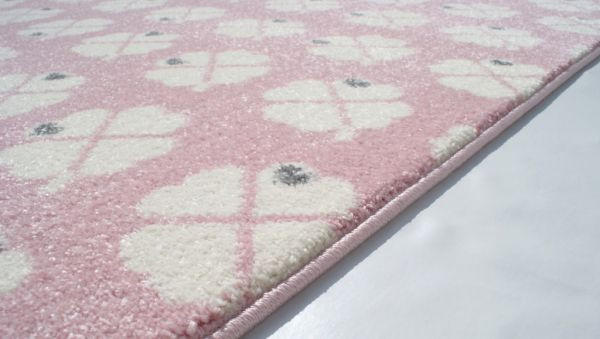 KINDERTEPPICH  120/180 cm  Rosa, Weiß  - Rosa/Weiß, Trend, Textil (120/180cm)