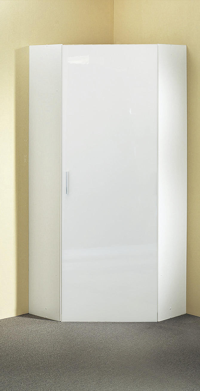 GARDEROBENSCHRANK 80/185/80 cm  - Chromfarben/Weiß, Design, Holzwerkstoff/Kunststoff (80/185/80cm) - Xora