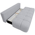 BOXSPRINGSOFA in Chenille Hellgrau  - Hellgrau/Schwarz, MODERN, Kunststoff/Textil (210/72/105cm) - Cantus