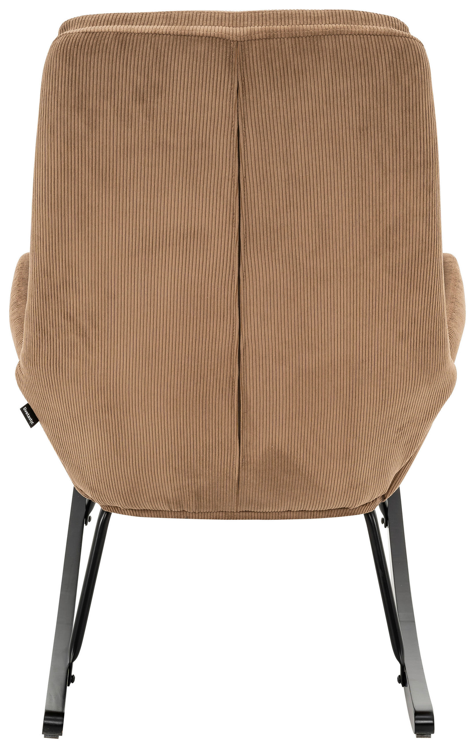 SCHAUKELSESSEL in Cord Braun, Schwarz  - Schwarz/Braun, Design, Holz/Textil (70/105/87cm) - Livetastic