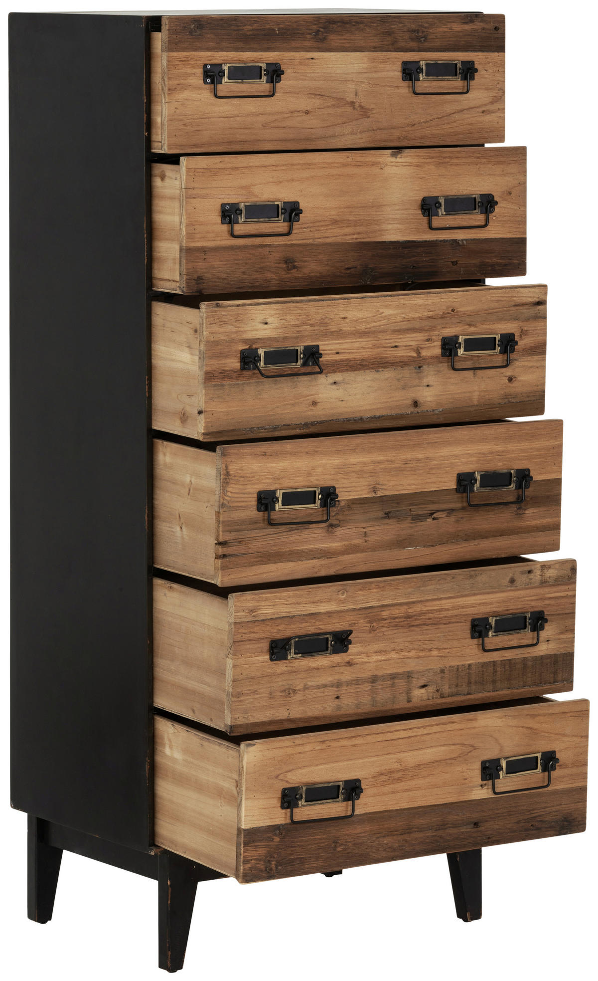 KOMMODE  in 60/139/41 cm  - Schwarz/Naturfarben, KONVENTIONELL, Holz/Holzwerkstoff (60/139/41cm) - Livetastic